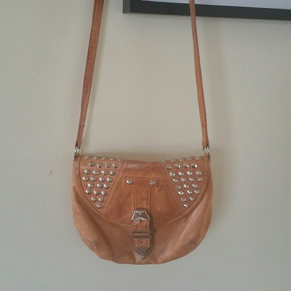 Rebecca Minkoff Small Shoulder Studded Brown Bag